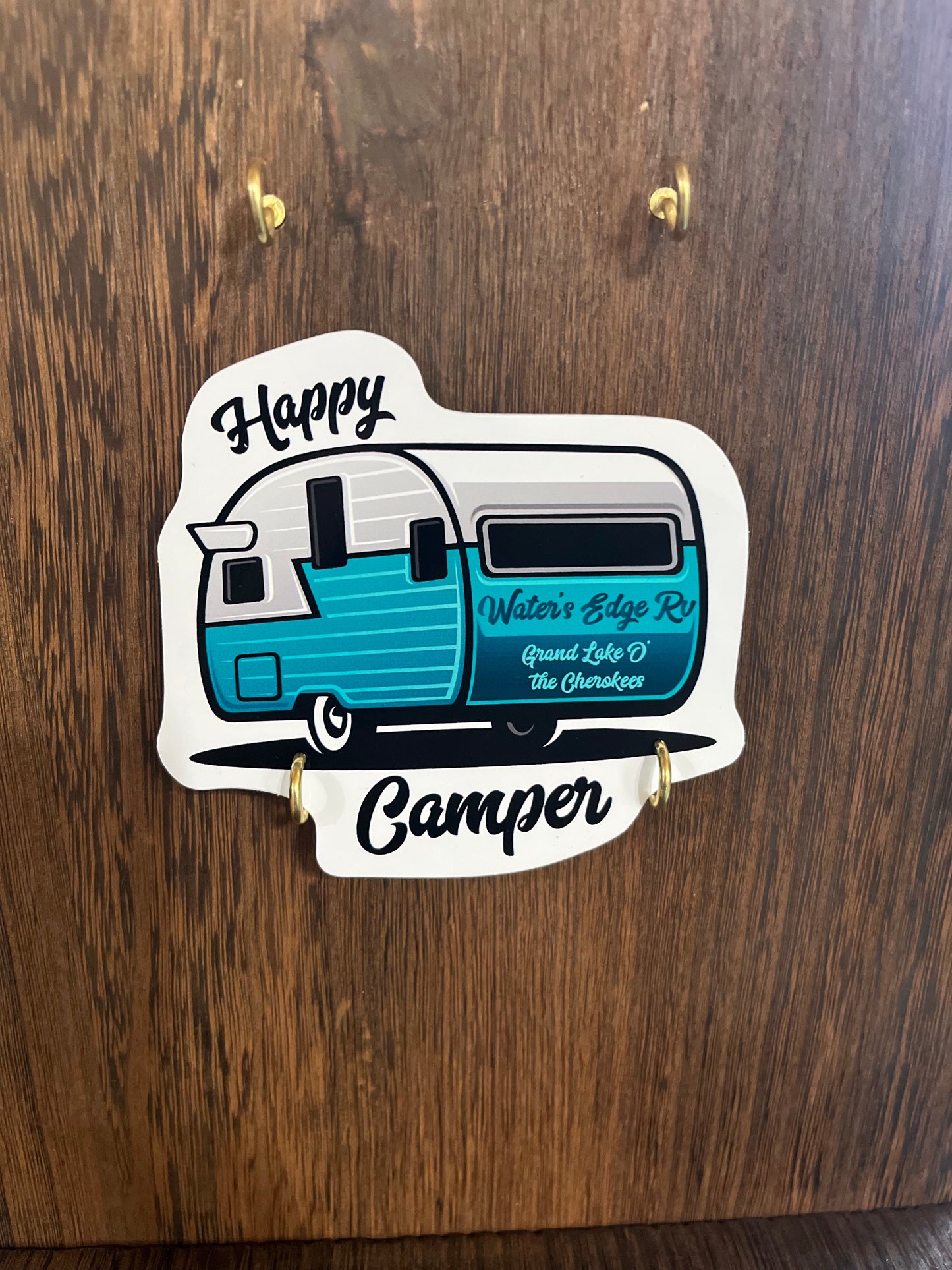 Happy Camper Water's Edge RV Sticker