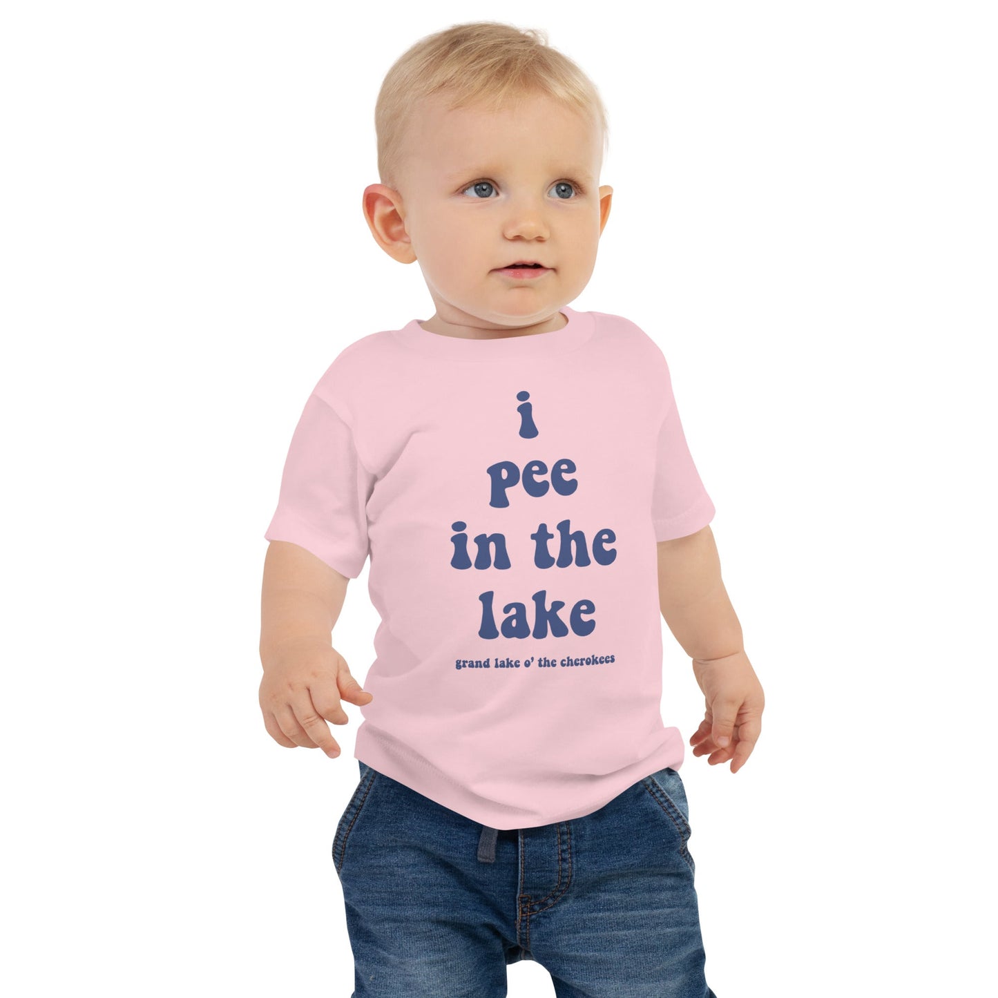 I Pee in the Lake Grand Lake O' the Cherokees Baby Short Sleeve Tee