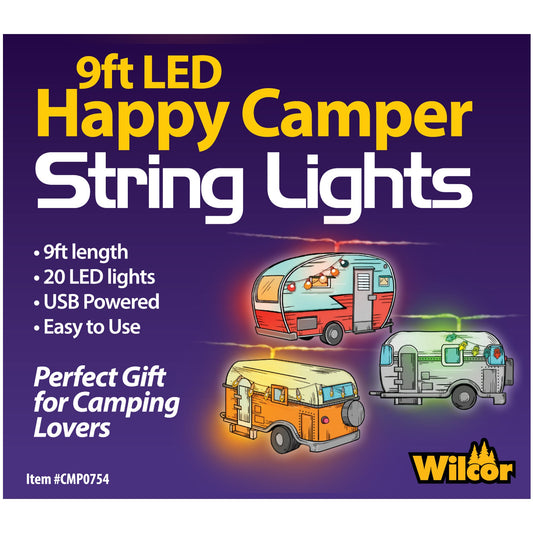 Happy Camper 9 ft. LED String Lights